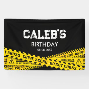 Polizeiliches Party mit Gelb Nicht Klebeband überk Banner