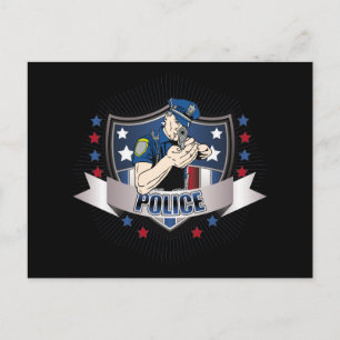 Polizeiliches Wappen Postkarte