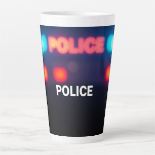 Polizeilichter – Blinkende Notfall-Nacht-Design Milchtasse