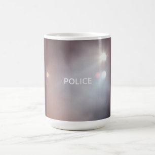 Polizeilichter – Blinkendes Notfall-Nacht-Design Kaffeetasse
