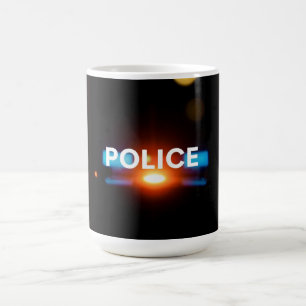 Polizeilichter – Blinkendes Notfall-Nacht-Design Kaffeetasse