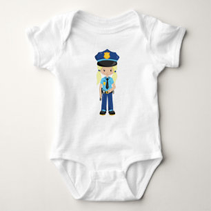 Polizeimädchen, Polizeibeamter, Polizist, Blonde Baby Strampler