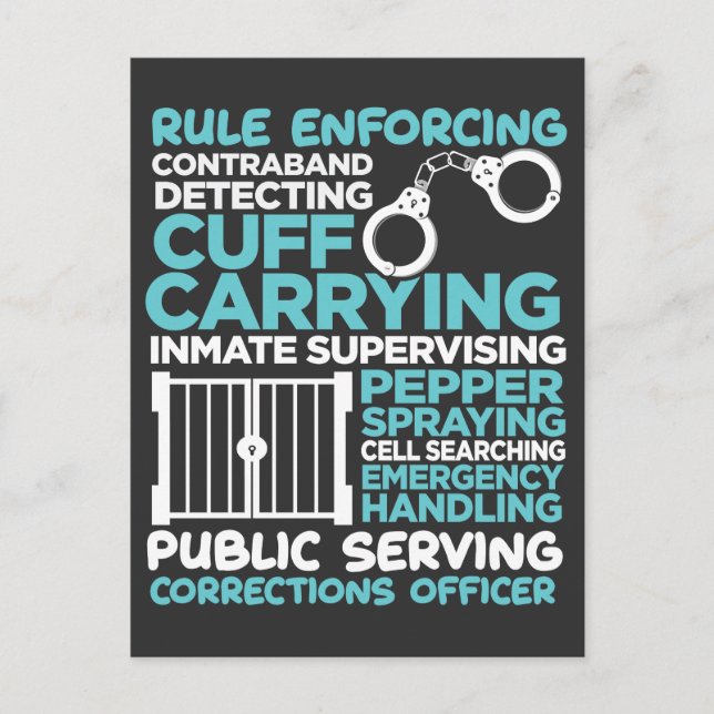 Polizeiofficer Man Job law Enforcement Postkarte (Vorderseite)