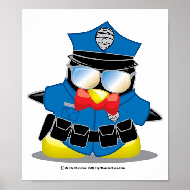 Polizeipinguin Poster (Vorne)
