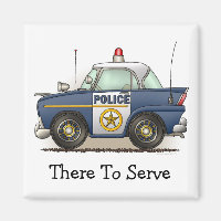 Polizeipolizei Crusier Polizist Auto Platz Magnet