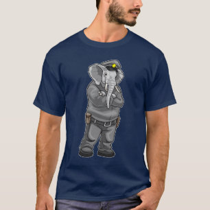 Polizeipolizei des Elefanten-Polizisten T-Shirt
