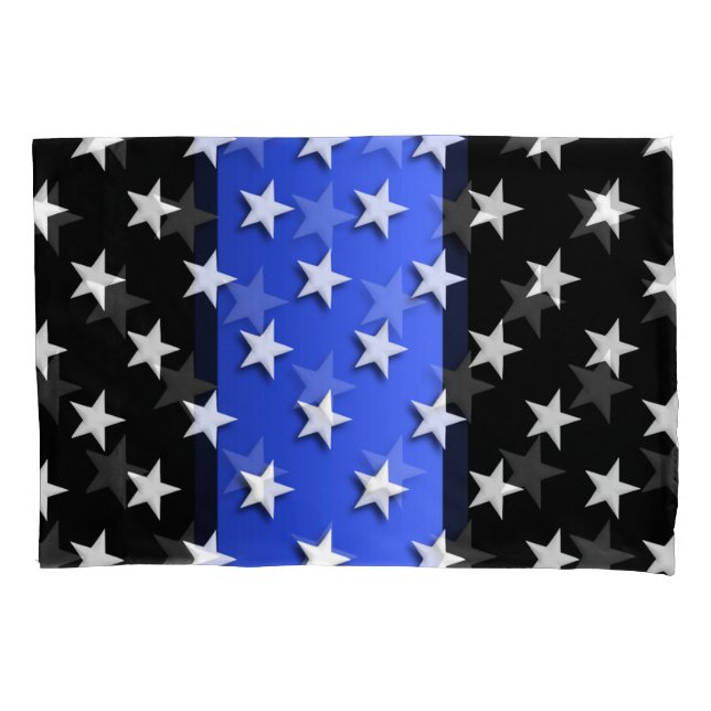 Polizeipolizei Thin Blue Line US Flagge Pillowcase Kissenbezug (Vorderseite)