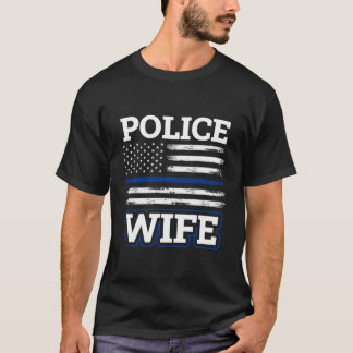Polizeipolizei USA - amerikanische Flagge T-Shirt