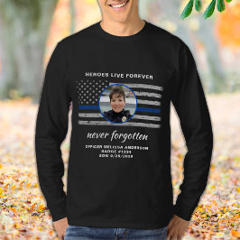Polizeireferent Foto EOW Thin Blue Line T-Shirt