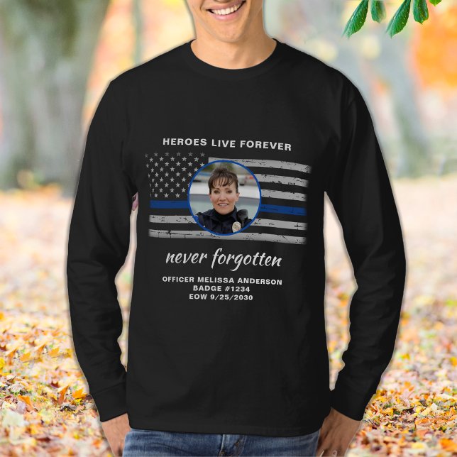 Polizeireferent Foto EOW Thin Blue Line T-Shirt (Von Creator hochgeladen)