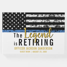 Polizeiretirement Thin Blue Line Flag Gästebuch