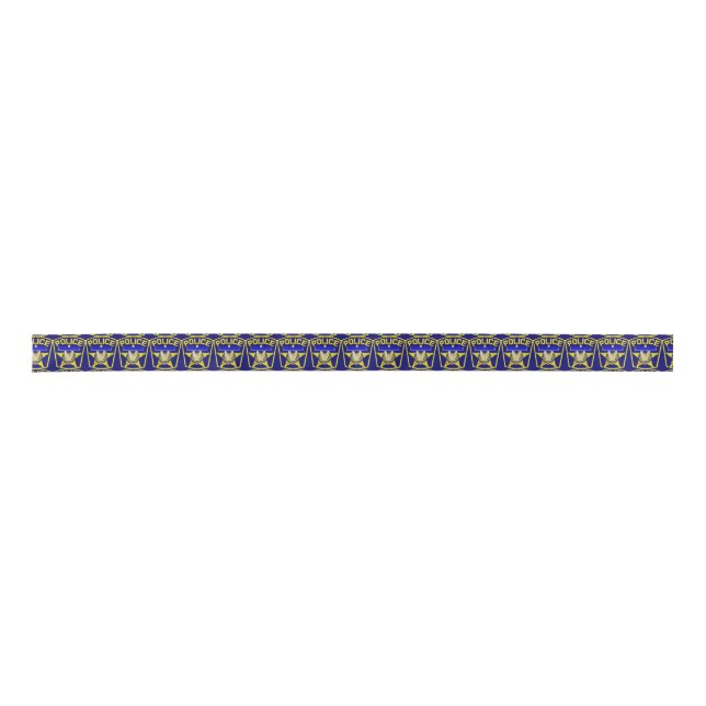 Polizeischild Satin Ribbon Satinband (Vorderseite)