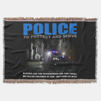 Polizeischutz und Servieren Decke