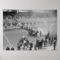 Polizeishow — Start des Motorradrennen