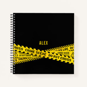 Polizeistreifen Gelbe Kriminalitätszene nicht über Notizbuch