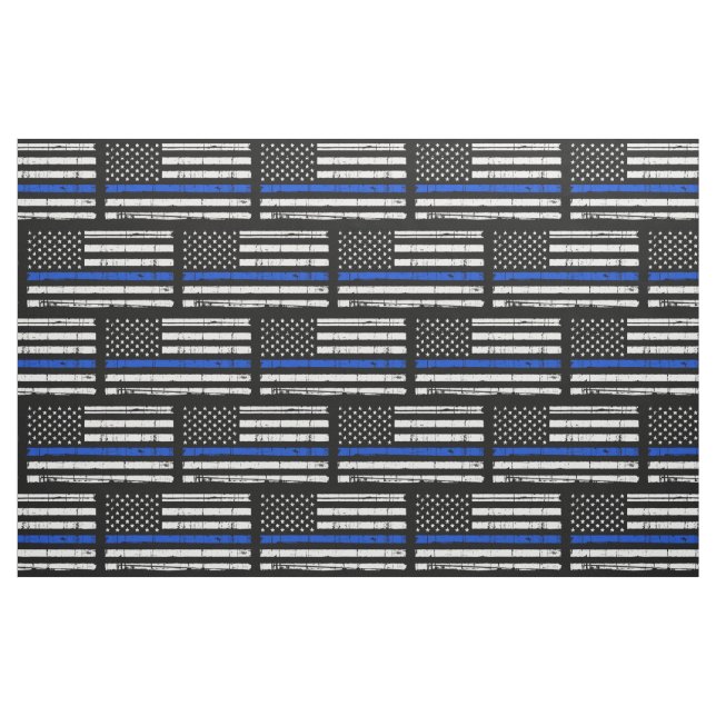 Polizeistruktur der "Blue Line Flag Law Enforcemen Stoff (Fat Quarter (45,7 x 55,9 cm))