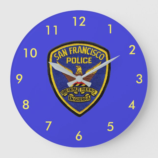 Polizeiuhr San Francisco Große Wanduhr (Vorderseite)