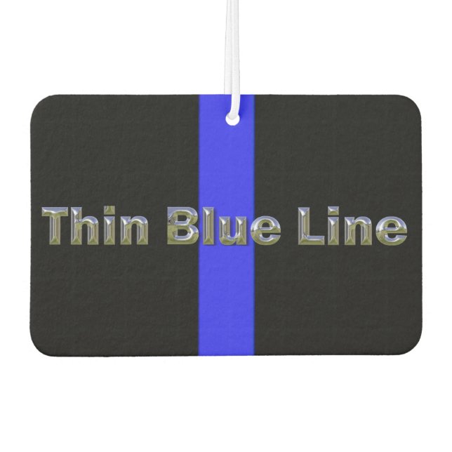 Polizeiunterstützer Thin Blue Line Autolufterfrischer (Vorderseite)