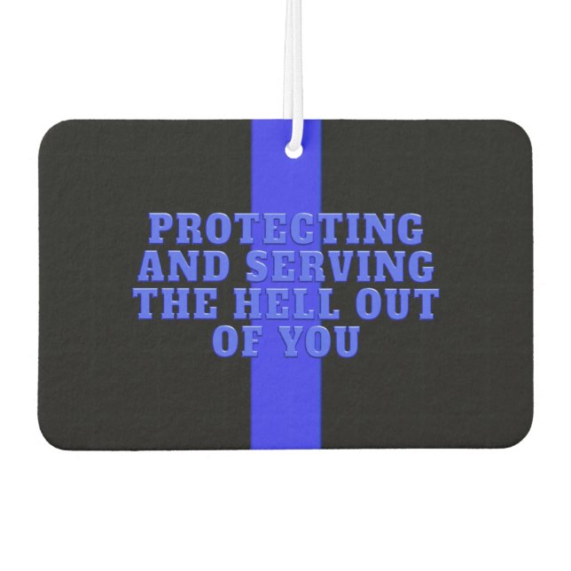 Polizeiunterstützer Thin Blue Line Autolufterfrischer (Vorderseite)