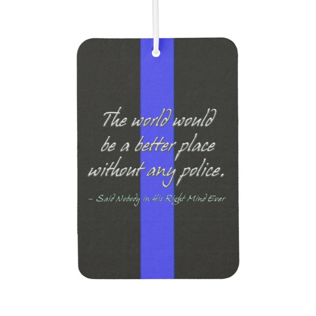 Polizeiunterstützer Thin Blue Line Autolufterfrischer (Vorderseite)