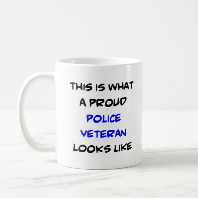 Polizeiveteran, stolz kaffeetasse (Links)