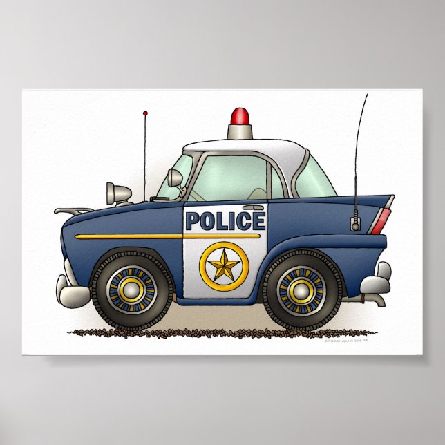 Polizeiwache Crusier Polizist Car Poster (Vorne)