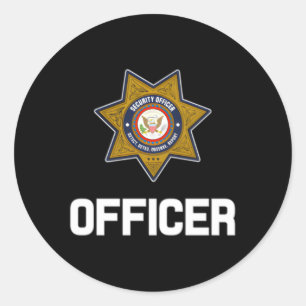 Polizeiwache des Sicherheitsbeauftragten für die D Runder Aufkleber