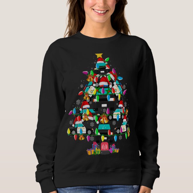 Polizeiwache Weihnachtsbaum Funny Santa Policeman  Sweatshirt (Vorderseite)