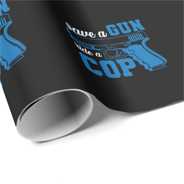 Polizeiwaffe rettete eine Gun-Fahrt mit einem Poli Geschenkpapier (Rolleneckpunkt)