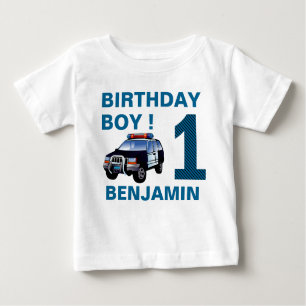 Polizeiwagen 1. Geburtstag Party Baby T-shirt