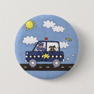 Polizeiwagen Button