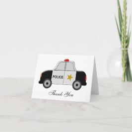 Polizeiwagen danken Ihnen Dankeskarte