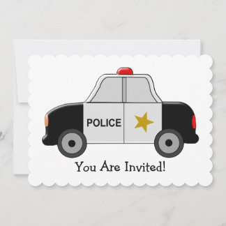 Polizeiwagen Geburtstag Einladung