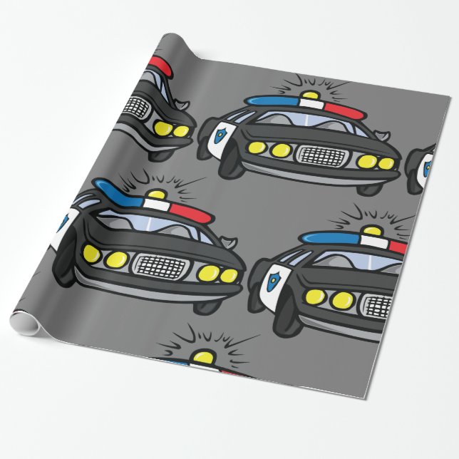 Polizeiwagen Geschenkpapier (Ungerollt)