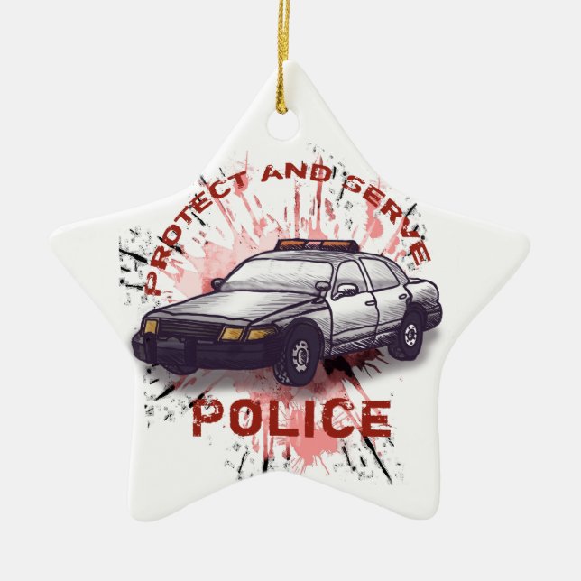 Polizeiwagen Keramikornament (Vorne)