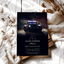 Polizeiwagen leuchtet Abschluss der amerikanischen