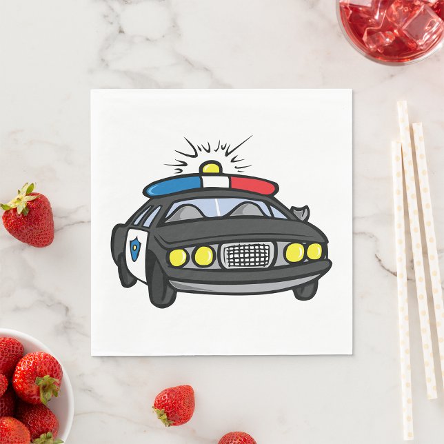 Polizeiwagen Napkins Serviette (Von Creator hochgeladen)