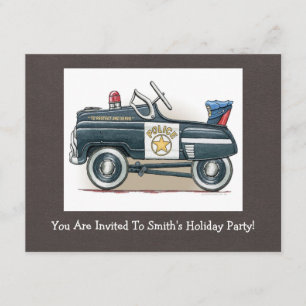 Polizeiwagen Polizist Einladung