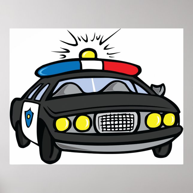 Polizeiwagen Poster (Vorne)
