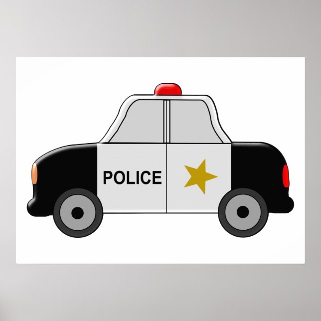 Polizeiwagen Poster (Vorne)