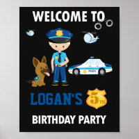 Polizeiwärme Party-Zeichen K9 Polizeihund