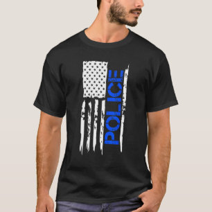 Polizeiwoche 2023 - Amerikanische Flagge T-Shirt