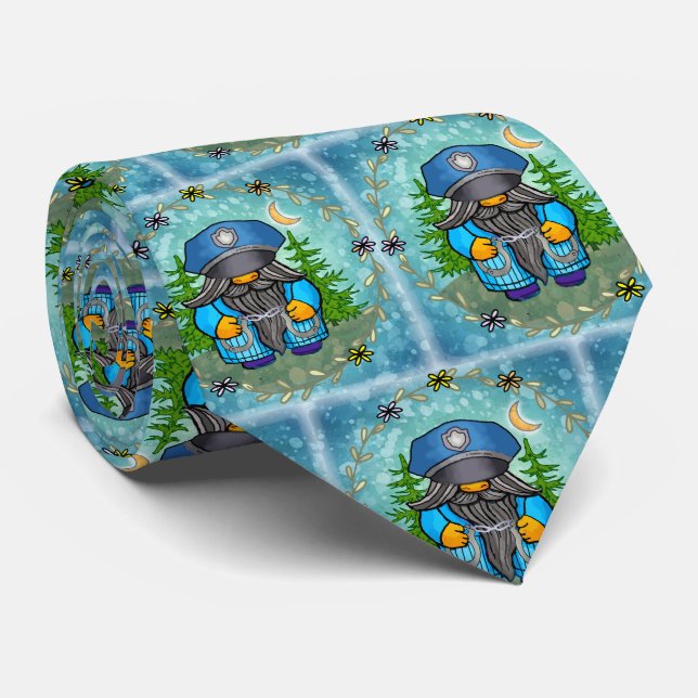 Polizeizwerg Krawatte (Gerollt)