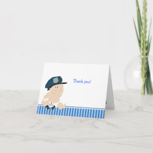 POLIZIST Baby Shower Dankeskarten Dankeskarte