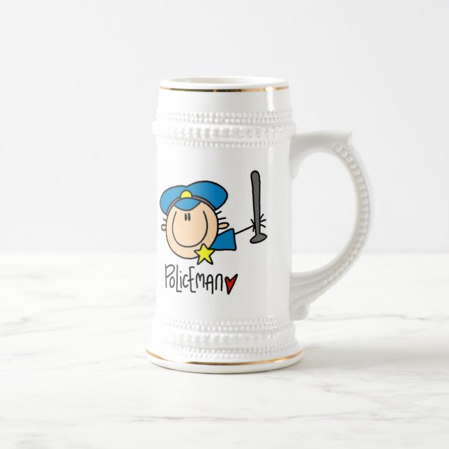 Polizist Beruf Bierglas (Rechts)