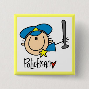 Polizist Beruf Button