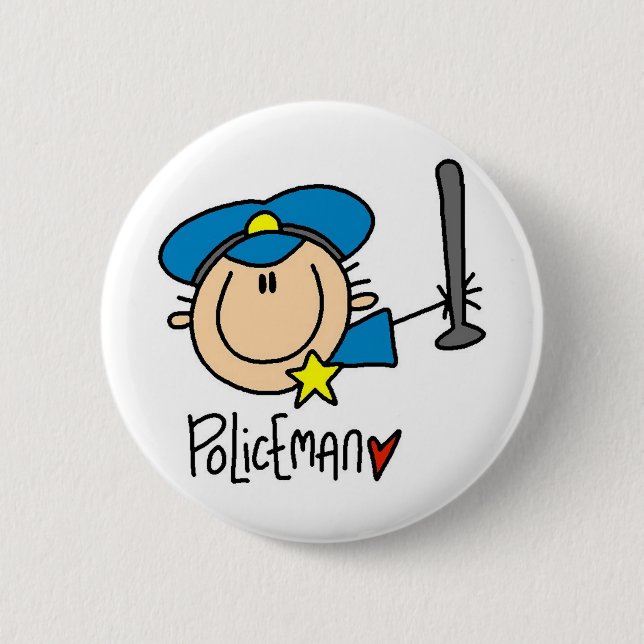 Polizist Beruf Button (Vorderseite)