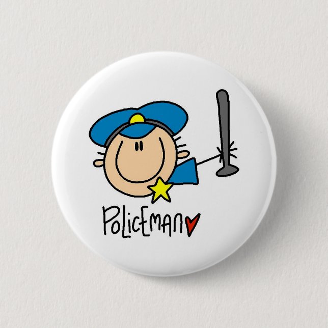 Polizist Beruf Button (Vorderseite)