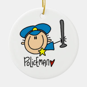 Polizist Beruf Keramik Ornament