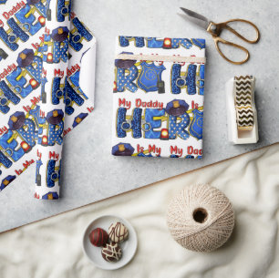 Polizist Daddy Held Geschenkpapier
